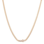 10K Yellow Gold Monaco Chain 18" - Miral Jewelry