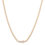 10K Yellow Gold Monaco Chain 18" - Miral Jewelry