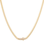 10K Yellow Gold Monaco Chain 18" - Miral Jewelry