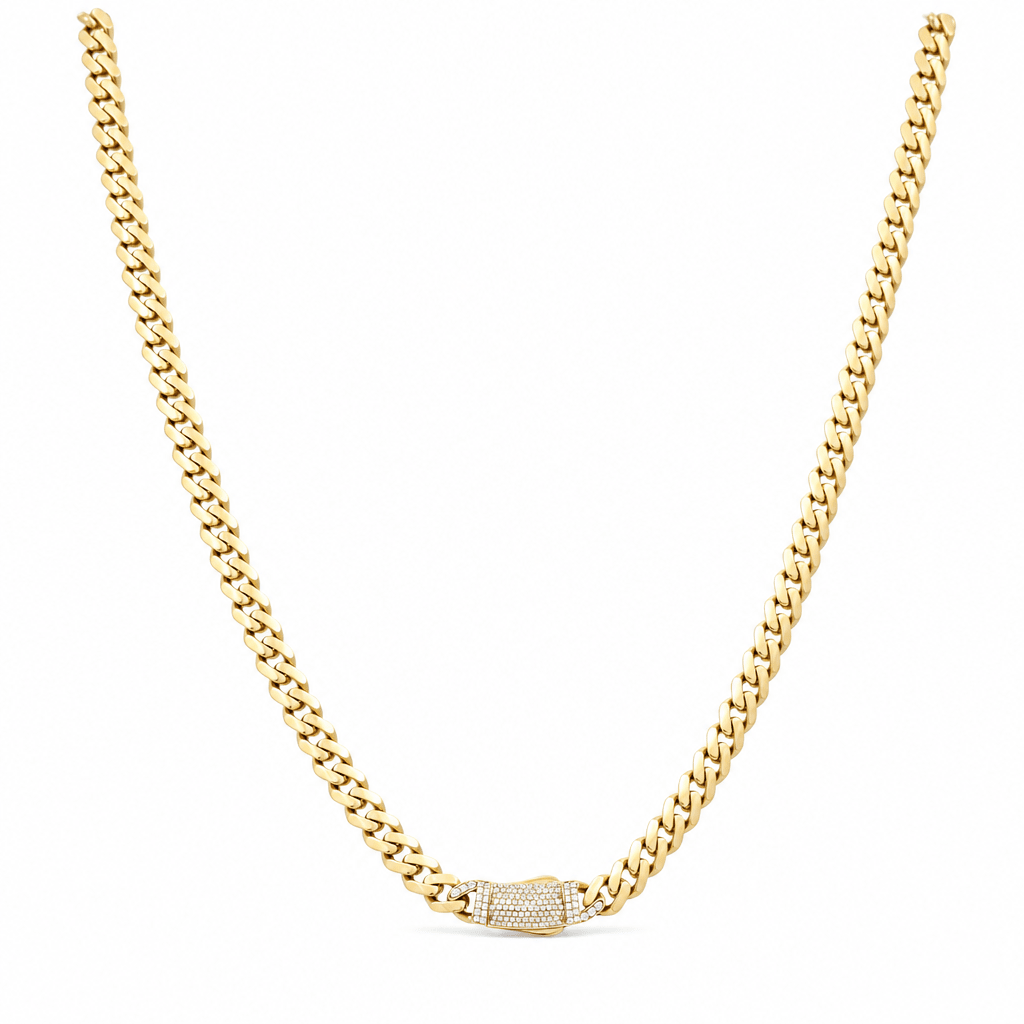 10K Yellow Gold Monaco Chain 20" - Miral Jewelry