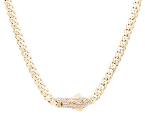 10K Yellow Gold Monaco Chain 20" - Miral Jewelry