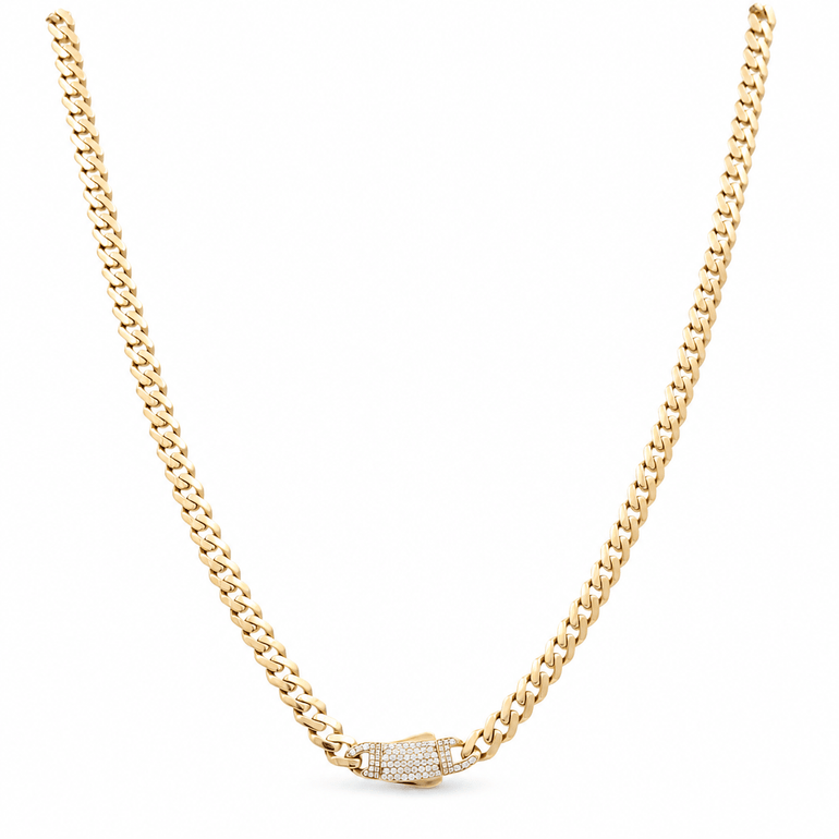 10K Yellow Gold Monaco Chain 22" - Miral Jewelry