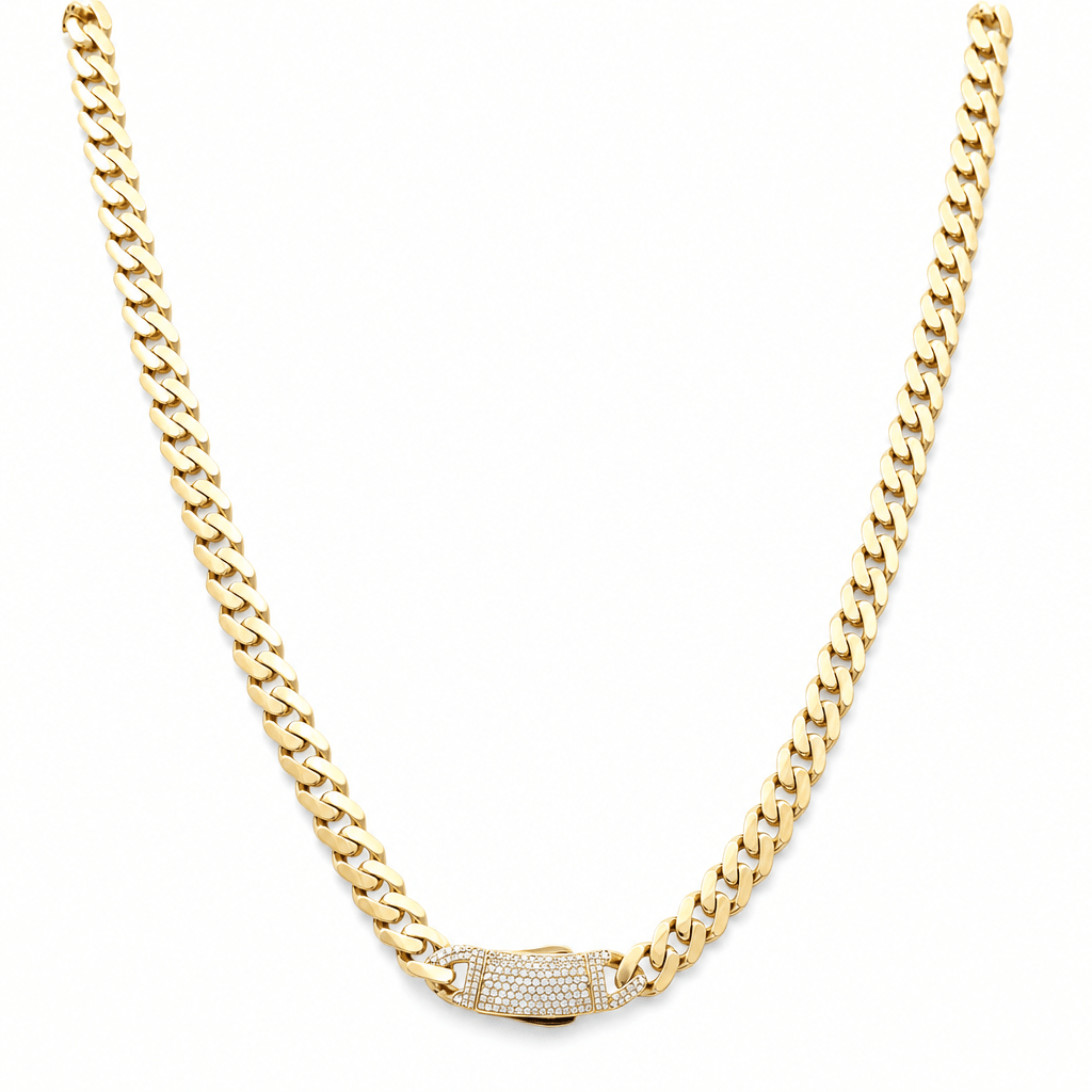 10K Yellow Gold Monaco Chain 22" - Miral Jewelry