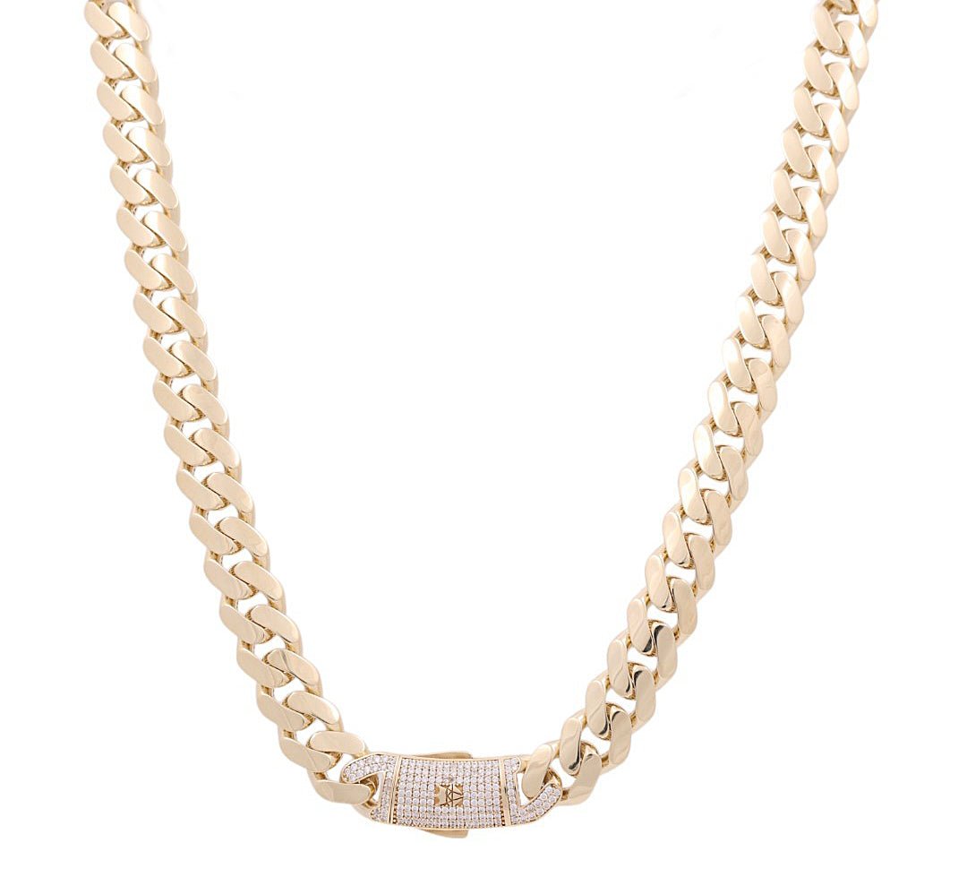 10K Yellow Gold Monaco Chain 24" - Miral Jewelry
