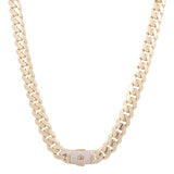 10K Yellow Gold Monaco Chain 24" - Miral Jewelry