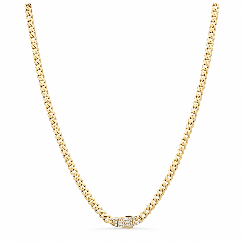 10K Yellow Gold Monaco Chain 24" - Miral Jewelry