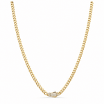 10K Yellow Gold Monaco Chain 24" - Miral Jewelry