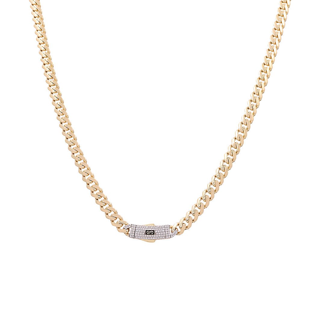 10K Yellow Gold Monaco Chain 24" - Miral Jewelry