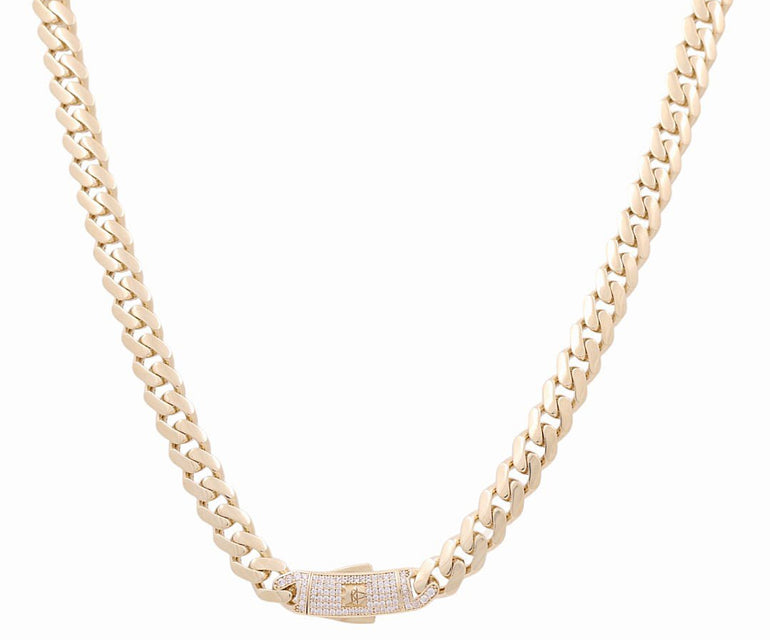 10K Yellow Gold Monaco Chain 24" - Miral Jewelry