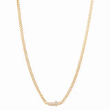 10K Yellow Gold Monaco Chain 24" - Miral Jewelry