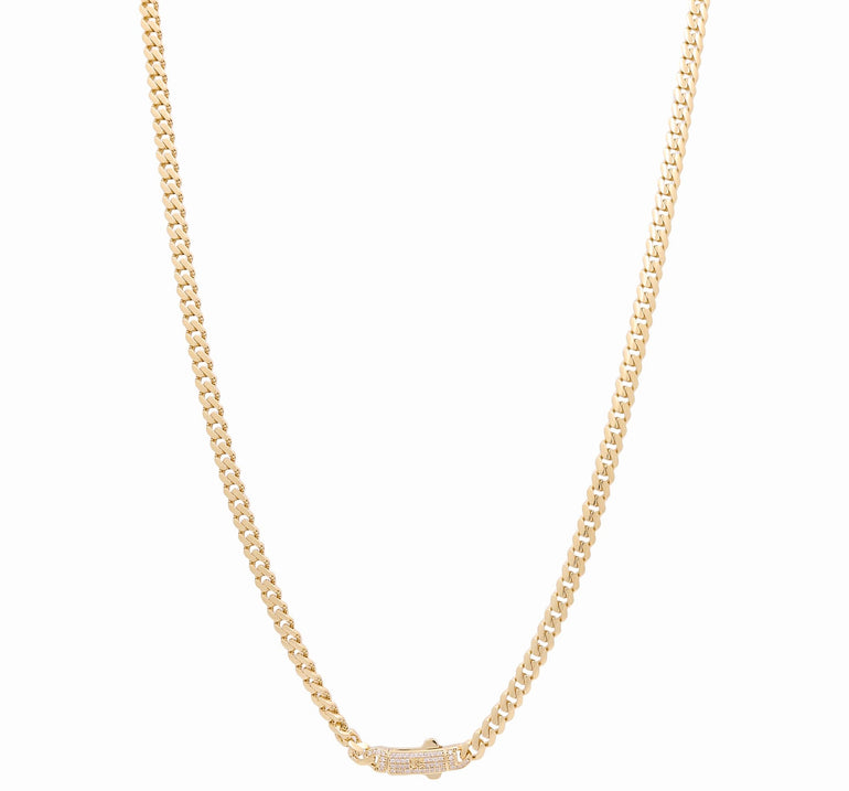 10K Yellow Gold Monaco Chain 24" - Miral Jewelry