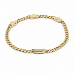 10K Yellow Gold Monaco Heart Station Bracelet – 4mm, 7.5" - Miral Jewelry