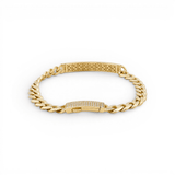 10K Yellow Gold Monaco Id Bracelet - Miral Jewelry