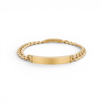 10K Yellow Gold Monaco Id Bracelet - Miral Jewelry