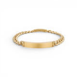 10K Yellow Gold Monaco Id Bracelet - Miral Jewelry