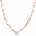 10K Yellow Gold Monaco with Butterflies Necklace - Miral Jewelry