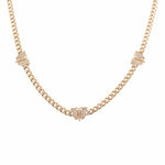 10k Yellow Gold Monaco with Butterflies Necklaces 17.5" - Miral Jewelry