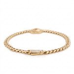 10K Yellow Gold Monaco with Heart 15 Bracelet Women's - Miral Jewelry