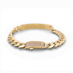 10K Yellow Gold Monaco with Id Bracelet - Miral Jewelry