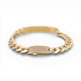 10K Yellow Gold Monaco with Id Bracelet - Miral Jewelry