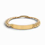 10K Yellow Gold Monaco with Id Bracelet - Miral Jewelry