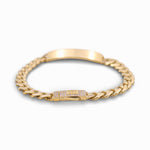 10K Yellow Gold Monaco with ID Bracelet - Miral Jewelry