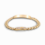 10K Yellow Gold Monaco with ID Bracelet - Miral Jewelry