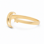 10K Yellow Gold Moon and Star Fashion Women's Ring - Miral Jewelry