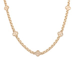 10k Yellow Gold Necklaces with Flowers - Miral Jewelry