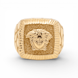 10k Yellow Gold Nugget Fashion Men's Ring - Miral Jewelry