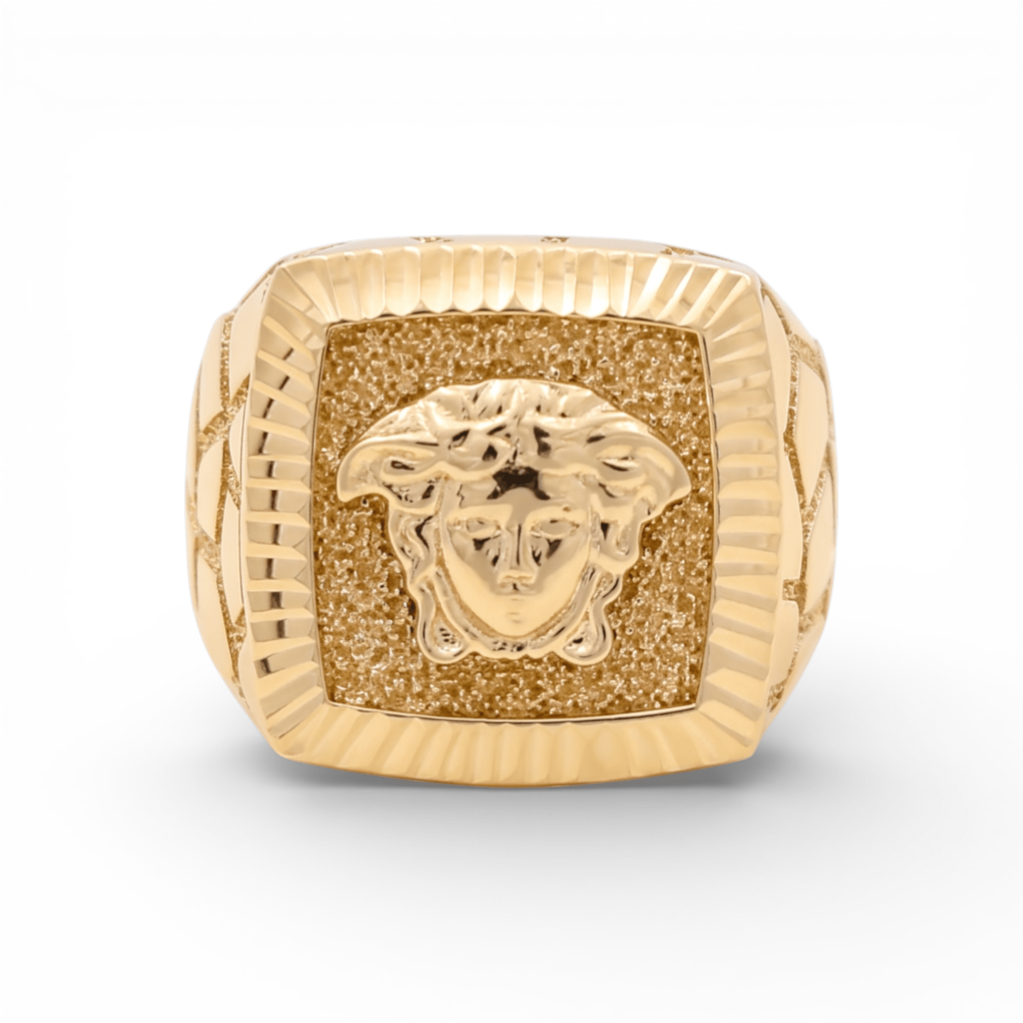 10k Yellow Gold Nugget Fashion Men's Ring - Miral Jewelry
