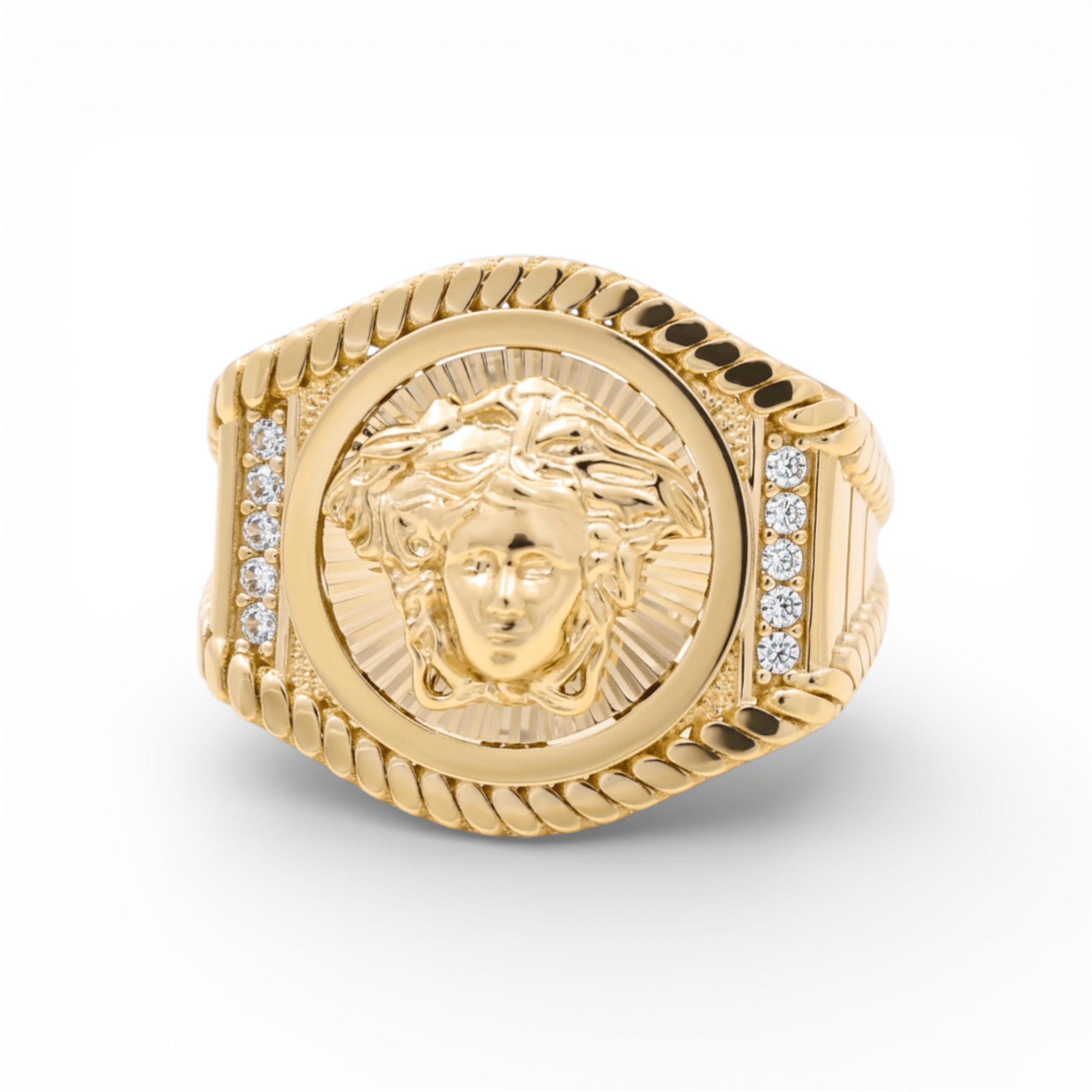 10k Yellow Gold Nugget Fashion Men's Ring - Miral Jewelry