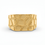 10k Yellow Gold Nugget Fashion Men's Ring - Miral Jewelry
