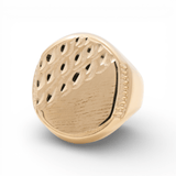 10k Yellow Gold Oval Fashion Men's Ring - Miral Jewelry