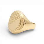 10k Yellow Gold Oval Fashion Men's Ring - Miral Jewelry