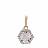 10K Yellow Gold Rhombus Diamond Women's Pendant - Miral Jewelry