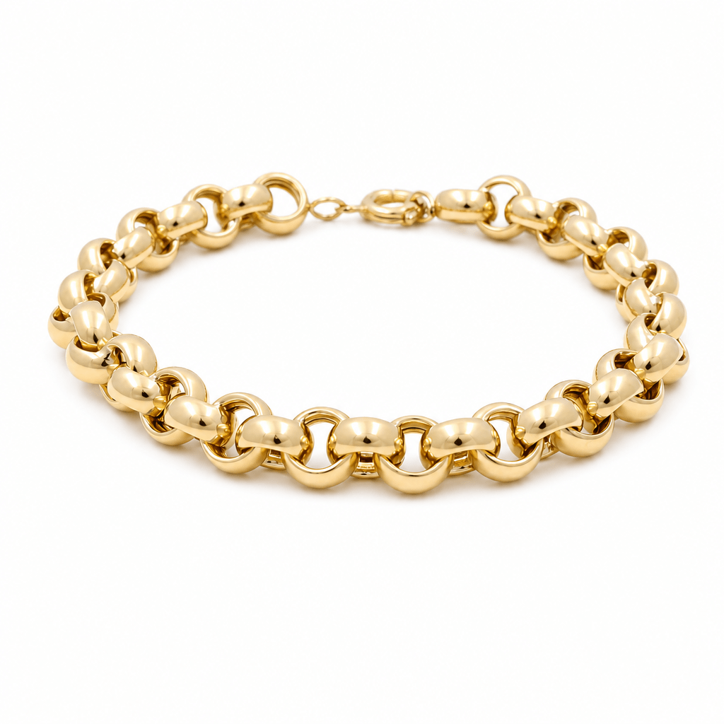 10K Yellow Gold Rolo Bracelet Women's - Miral Jewelry