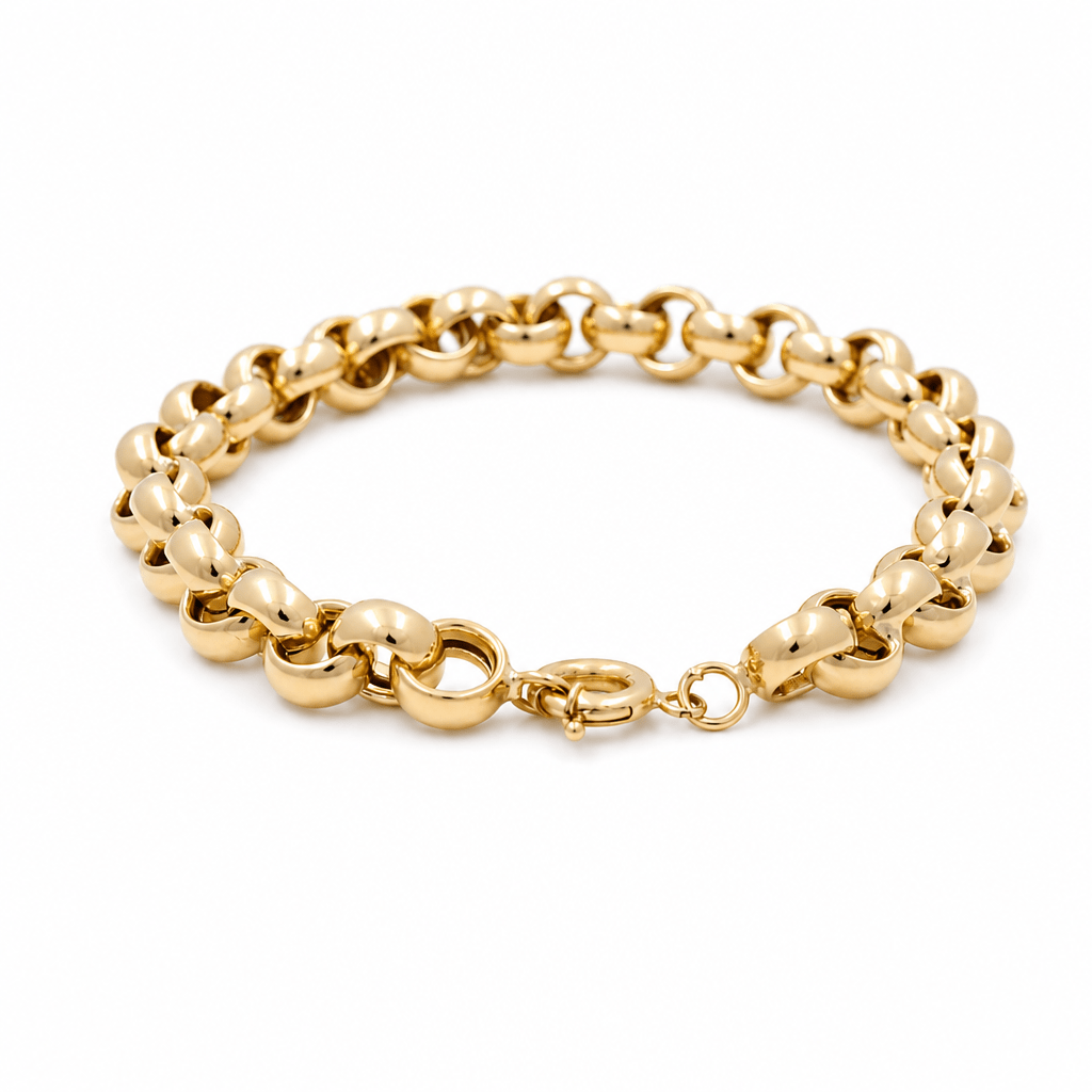 10K Yellow Gold Rolo Bracelet Women's - Miral Jewelry