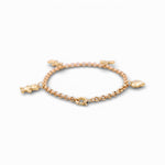 10K Yellow Gold Rolo with Charms Bracelet - Miral Jewelry