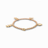10K Yellow Gold Rolo with Charms Bracelet - Miral Jewelry