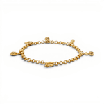10K Yellow Gold Rolo with Charms Bracelet Women's - Miral Jewelry