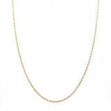 10K Yellow Gold Rope Chain 22" - Miral Jewelry