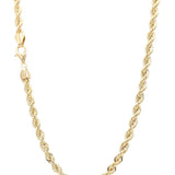 10K Yellow Gold Rope Chain 24" - Miral Jewelry