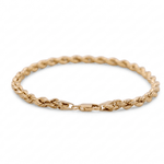 10K Yellow Gold Rope Link Bracelet - Miral Jewelry