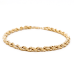 10K Yellow Gold Rope Link Bracelet - Miral Jewelry