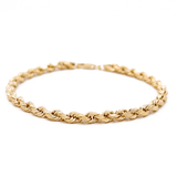 10K Yellow Gold Rope Link Bracelet - Miral Jewelry
