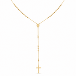 10k Yellow Gold Rosary Necklaces 18" - Miral Jewelry