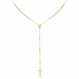 10k Yellow Gold Rosary Necklaces 18" - Miral Jewelry