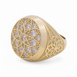 10k Yellow Gold Rosetta Fashion Men's Ring - Miral Jewelry