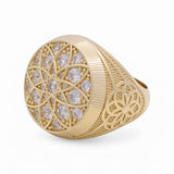 10k Yellow Gold Rosetta Fashion Men's Ring - Miral Jewelry